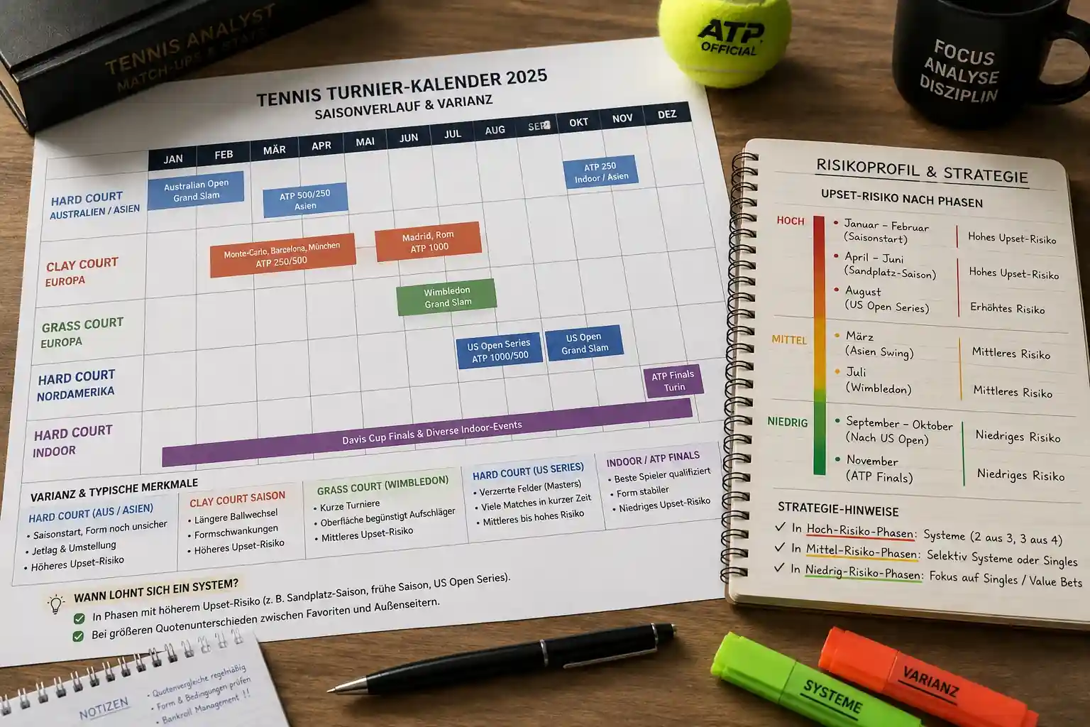 Wann System 2 aus 3 beim Tennis einsetzen: Turnierphasen und Risikoprofile für Systemwetten-Entscheidung