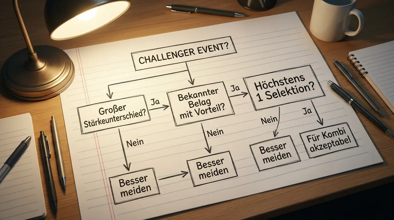 Bedingungen für Challenger-Tennis-Kombiwetten: Wann untere Turnierklassen vertretbar in Kombischeine eingebunden werden