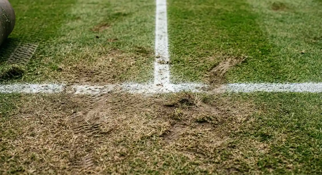 Rasenplatz-Oberfläche beim Tennis mit schnellem Ballverhalten und hoher Varianz für Kombiwetten