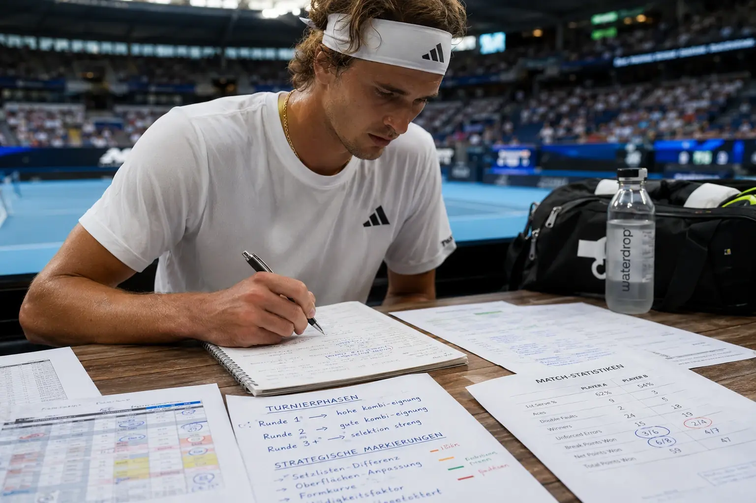 Tennis Kombi-Strategie Übersicht Turnierphasen Rundenvergleich für erfolgreiche Kombischeine
