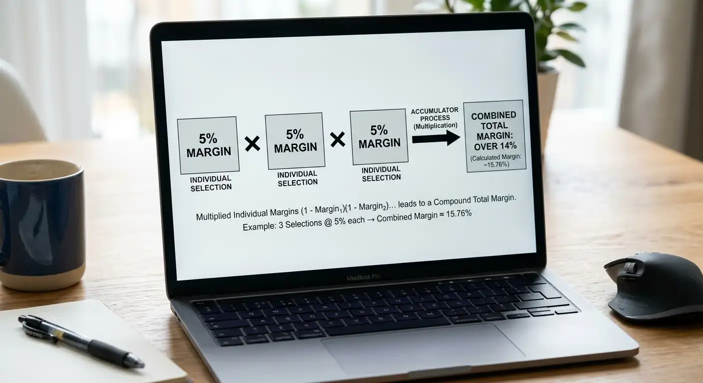 Grafische Darstellung des Gefährdungspotenzials von Tennis-Kombiwetten durch Margen-Multiplikation und emotionale Anreize